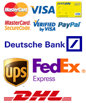 Pagamenti con Paypal, Bonifico Bancario, Contrassegno